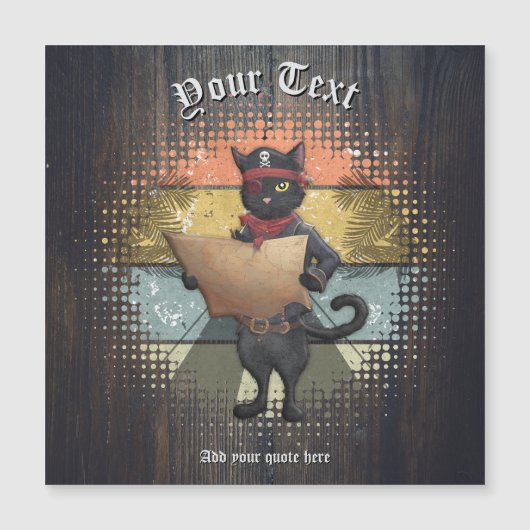 Kat Buccaneer's Sunset Quest Magnetische Kaart (Voorkant)