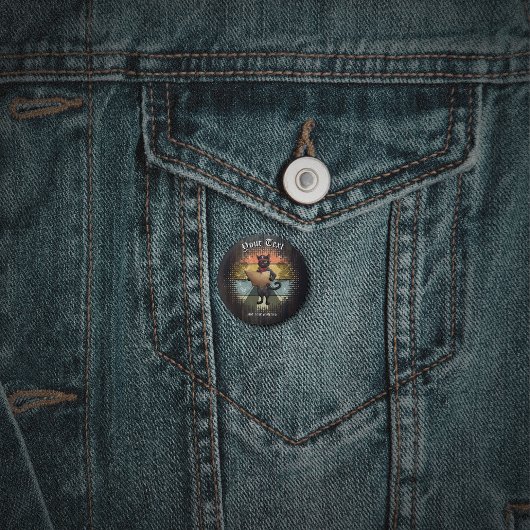 Kat Buccaneer's Sunset Quest Ronde Button 3,2 Cm