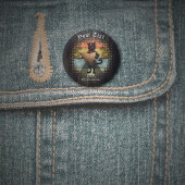 Kat Buccaneer's Sunset Quest Ronde Button 3,2 Cm