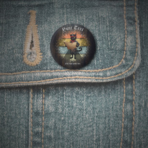 Kat Buccaneer's Sunset Quest Ronde Button 3,2 Cm
