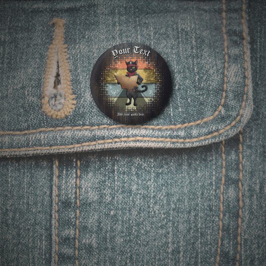 Kat Buccaneer's Sunset Quest Ronde Button 3,2 Cm