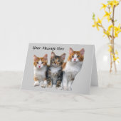 Kat buiten de doos Wenskaart Kaart (Gele Bloem)