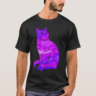 Kat buitenste ruimte Kat universum T-shirt