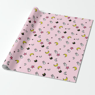 Kat Bunny Star Wrapping Paper van Lunar Cat Cadeaupapier