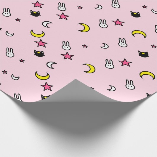 Kat Bunny Star Wrapping Paper van Lunar Cat Cadeaupapier (Hoek)