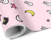 Kat Bunny Stars-overslagpapier Cadeaupapier (Rol Hoek)