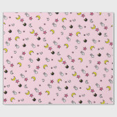 Kat Bunny Stars-overslagpapier Cadeaupapier (Vlak)