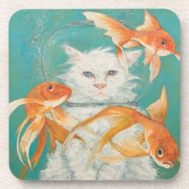 Kat Burglar Hard Plastic Bier Onderzetter