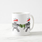 Kat Burglar Kerstmis Koffiemok (Voorkant rechts)