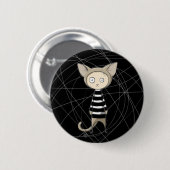 Kat Burglar-knop Ronde Button 5,7 Cm (Voorkant /achterkant)