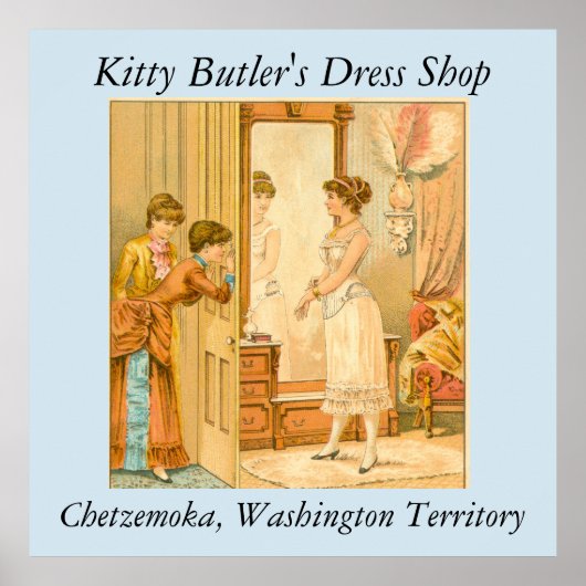 Kat Butler's dress shop Poster (Voorkant)