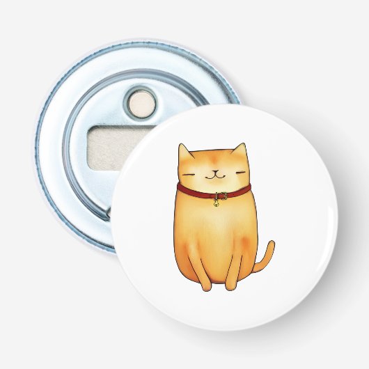 Kat Button Flesopener (Voorkant)