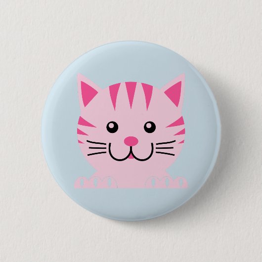 Kat-Button, kattenlade-Button, Kitten-Button Ronde Button 5,7 Cm (Voorkant)