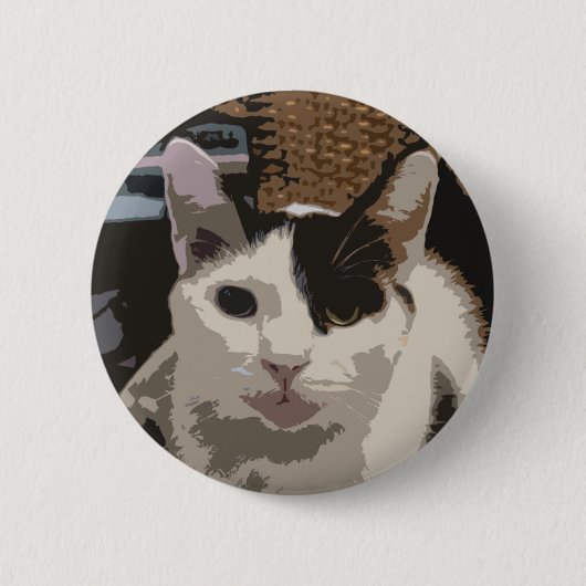 Kat-Button Ronde Button 5,7 Cm (Voorkant)