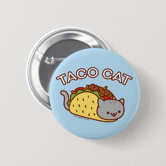 Kat-Button - "TACO CAT" Ronde Button 5,7 Cm (Voorkant /achterkant)