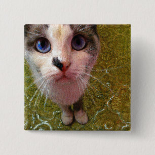 Kat-Button Vierkante Button 5,1 Cm