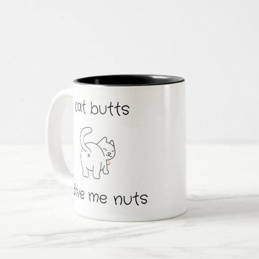 Kat Butts drijft me op dopjes coffee theethee Mok (Voorkant links)