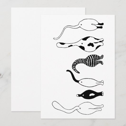 Kat Butts Feestdagenkaart (Voorkant / Achterkant)