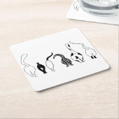 Kat Butts Kartonnen Onderzetters (Schuin)