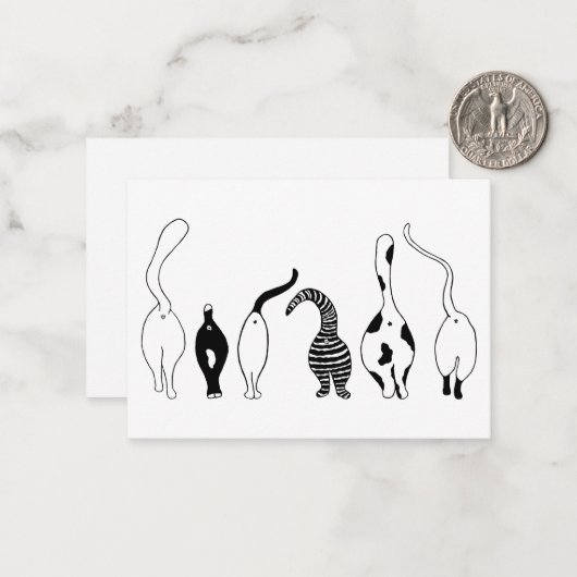 Kat Butts Notitiekaartje (Voorkant / Achterkant in situ)