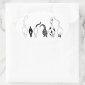 Kat Butts Ovale Sticker (Tas)