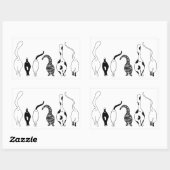 Kat Butts Rechthoekige Sticker (Vel)