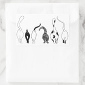 Kat Butts Rechthoekige Sticker (Tas)