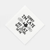 Kat cadeau onpunctueel kat liefhebber servet (Hoek)