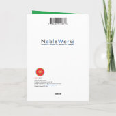 Kat Cadeau Vrolijk kerstfeest Kaart (Achterkant)