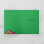 Kat Cadeau Vrolijk kerstfeest Kaart (Binnen)