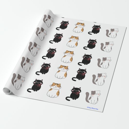 Kat Cadeaupapier (Uitgerold)