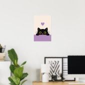 Kat Café Muurposter Poster (Thuiskantoor)