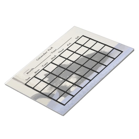 Kat Calendar Pad Notitieblok (Schuin)