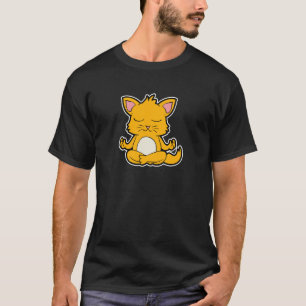 Kat Calmcat Yoga Animal Position  Frequentie T-shirt