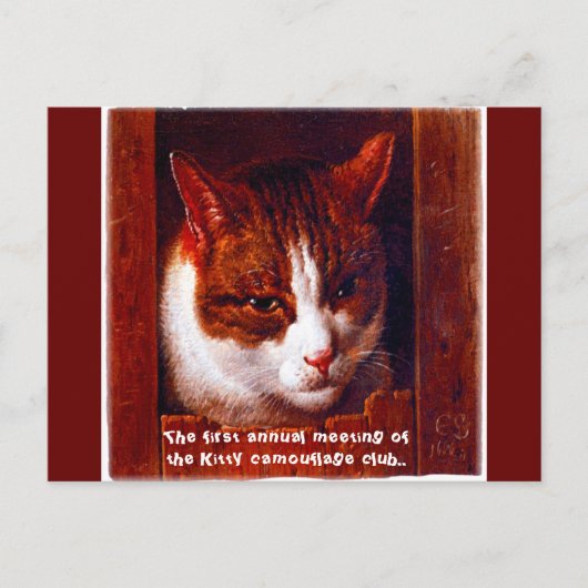 "Kat camouflage club" Briefkaart (Voorkant)