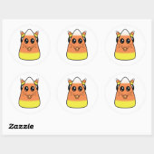 Kat Candy Corn Ronde Sticker (Vel)