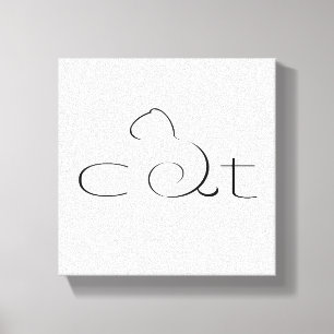 Kat Canvas Afdruk
