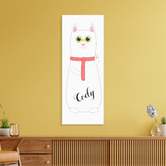 Kat Canvas Afdruk (Insitu (Woonkamer))