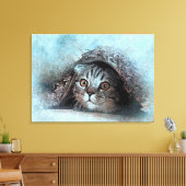Kat Canvas Afdruk (Insitu (Woonkamer))