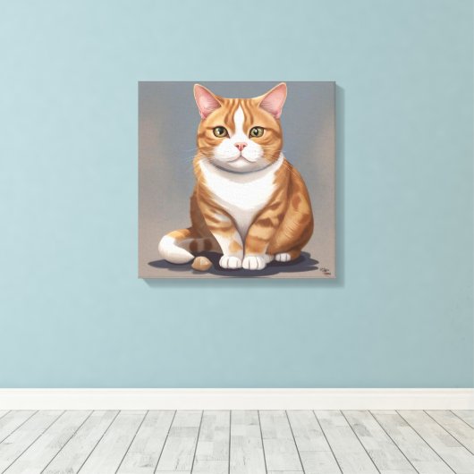 Kat Canvas Afdruk (Insitu (Houten vloer))