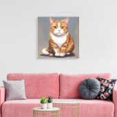 Kat Canvas Afdruk (Insitu (Woonkamer))