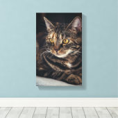 Kat Canvas Afdruk (Insitu (Houten vloer))