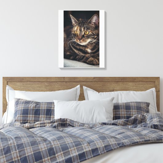 Kat Canvas Afdruk (Insitu (Slaapkamer))