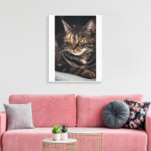 Kat Canvas Afdruk (Insitu (Woonkamer))