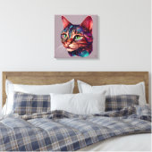 Kat Canvas Afdruk (Insitu (Slaapkamer))