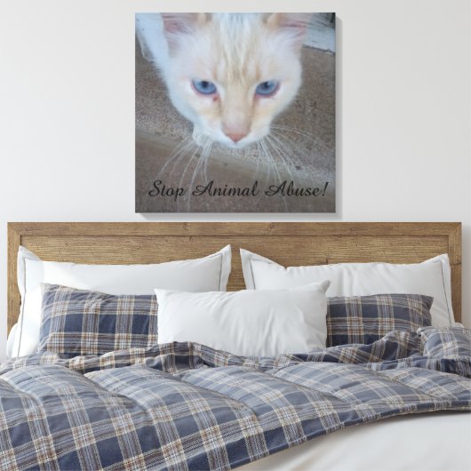 Kat Canvas afdrukken (Insitu (Slaapkamer))