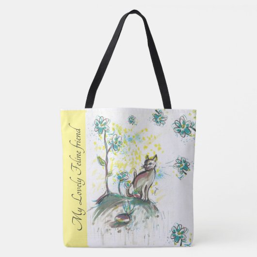 Kat-canvas tas (Voorkant)