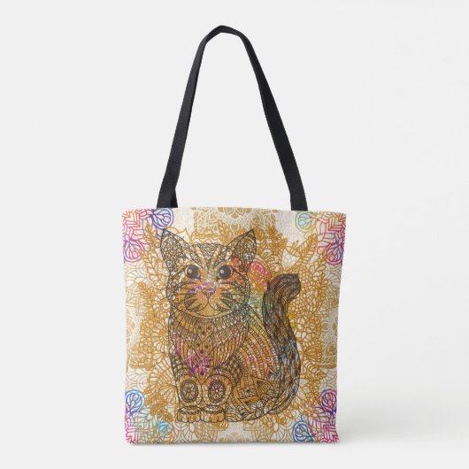 Kat-Canvas tas (Achterkant)