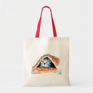Kat canvas tas, boodschappenzak, een gulle keuten tote bag