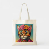 Kat canvas tas! tote bag (Achterkant)